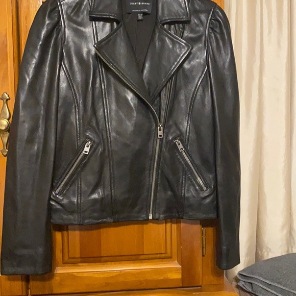 Lucky Brand Jackets & Blazers - Women’s black leather lucky brand jacket new